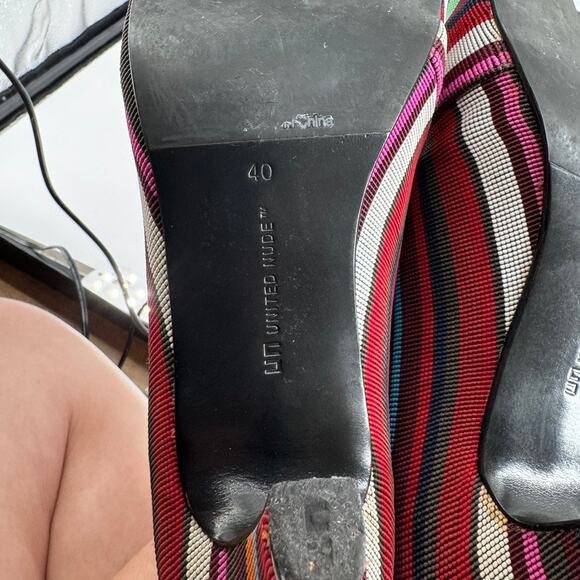 United Nude Boots Fold Mid Multi Color Ankle Bootie Size 9 EU 40 - Picture 8 of 9